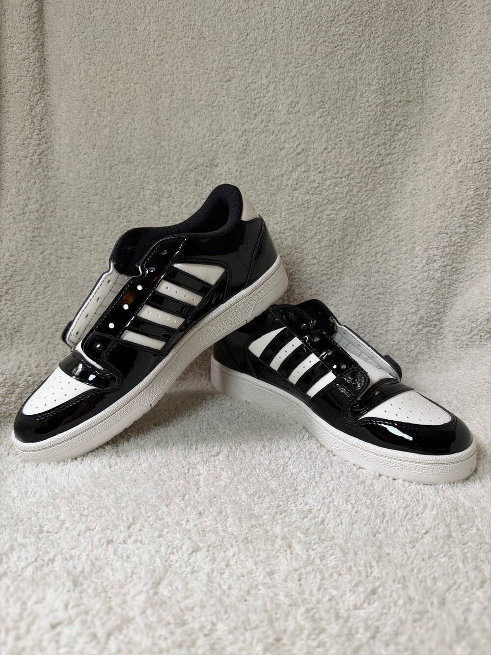 Adidas Superstar II Patent Black White Womens Shoes Size 7.5 Sneaker NWOT